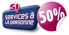 Logo Agrément Services à la personne - 50% de déduction sur la part Services