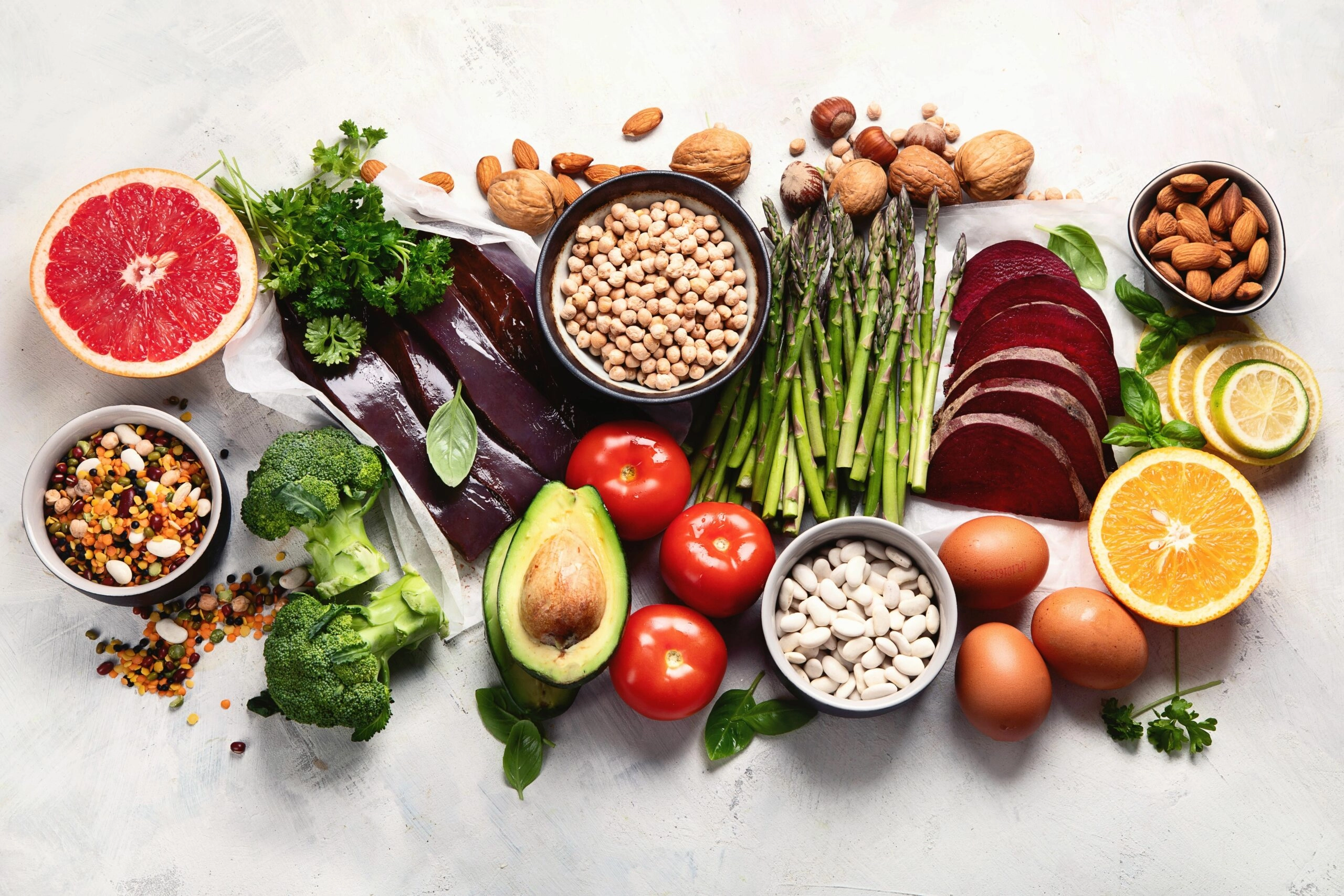 Aliments avec des nutriments essentiels pour bien vieillir