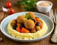 semoule ratatouille et falafels bio Saveurs et Vie