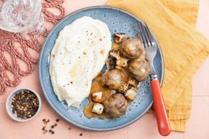 Boulettes de boeuf purée choux fleur