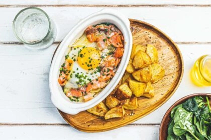 Saumon fumé et poireau