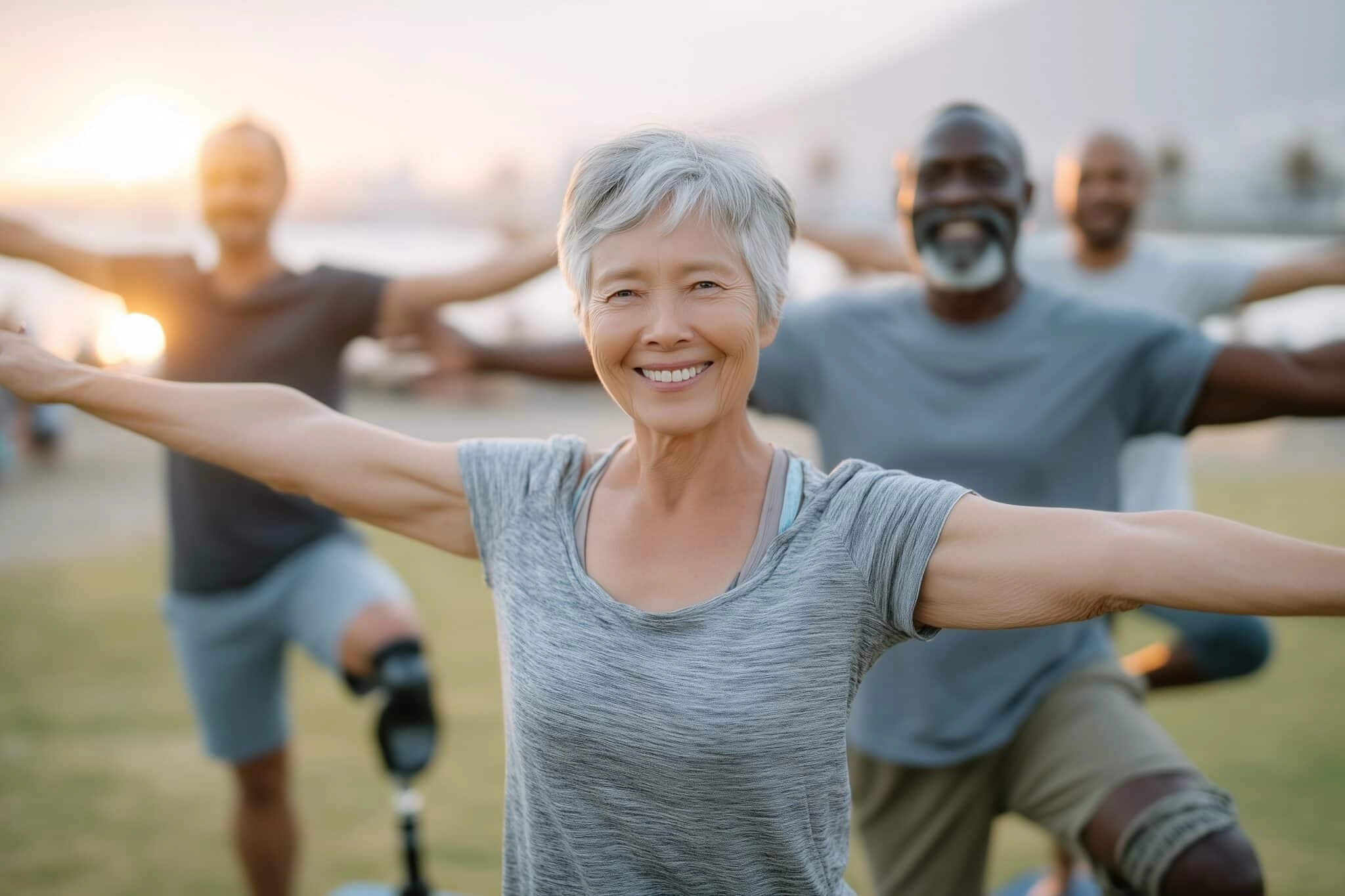 Seniors qui font de l'activité physique